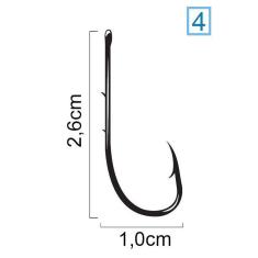 Imagem de Anzol Marine Sports Super Strong 4330 N 4 (2,6cm) C/ Farpas - 50 Peças