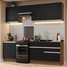 Imagem de Armário de Cozinha Completa 240cm Rustic/preto Glamy Madesa 08