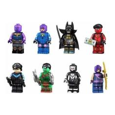 Imagem de Bonecos Blocos De Montar Batman Hulk Deadpool Asa Noturna - Mega Block