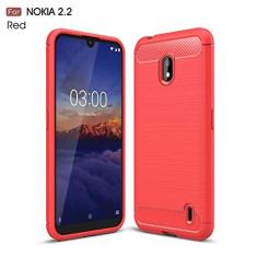 Imagem de TEXTURA DE TEXTURA escovada Caixa TPU de fibra de carbono para Nokia 2.2