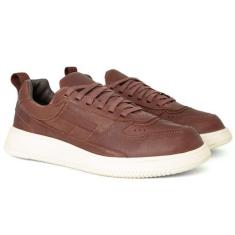 Imagem de Tênis Casual Reserva Go Hero Couro Com Cadarço Conforto Costurado Calc