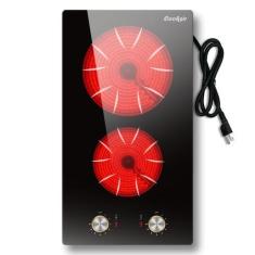 Imagem de Fogão elétrico de 2 queimadores 2000W 110V com controle de botão - Coo