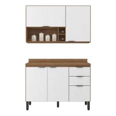 Imagem de Cozinha Modulada Composição 12 Firenze 2 Peças Amêndola Branco - Demóbile Amêndola Branco