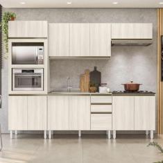 Imagem de Cozinha Completa Angela 11 Portas 3 Gavetas 100% Mdf Bianco Tok/bianco Tok