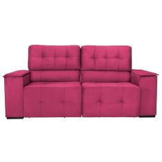 Imagem de Sofá Cama Retrátil Sala Vicenza Vicenza 210cm Suede Pink