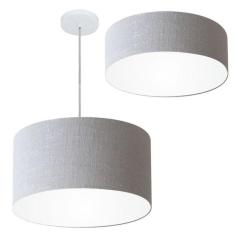 Imagem de Kit Plafon Md-3014 Pendente Md-4049 50Cm Cinza - Bivolt