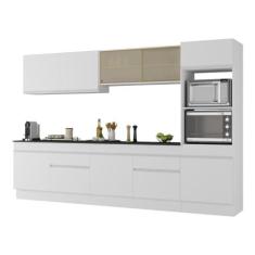 Imagem de Armário de Cozinha Completa 5 peças com Rodapé Mp2175 Made Multimóveis Branco