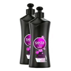 Imagem de Kit 2 Creme De Pentear Seda Pretos Luminosos Com 300ml