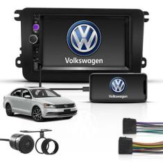 Imagem de Kit Central Multimidia 2 Din Mp5 Bt Espelha Volks Jetta G7 - First Opt