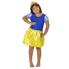 Imagem de Roupa Infantil Fantasia Azul Amarela Vermelho Princesa - Masters Toys