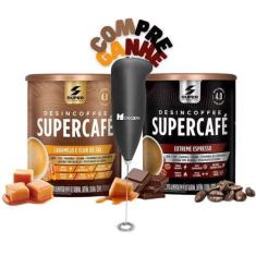 Imagem de Kit 2X Supercafe Desincoffee 220G Super Nutrition + Mini Mixer