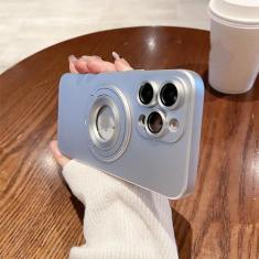 Imagem de Suporte dobrável com suporte magnético capa fosca para iPhone 15 14 Pro Max 13 12 11 14 15 Pro Max Plus capa protetora de câmera, prata, para iPhone 15 Pro