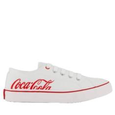 Imagem de Tênis Coca Cola Wooster Canvas Feminino Branco e Vermelho