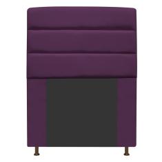 Imagem de Cabeceira Estofada Turim 100 cm Solteiro Suede Roxo - Amarena Móveis