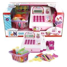 Imagem de Brinquedo Caixa Registradora Completa Infantil Com 24 Acessórios Luz S