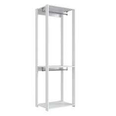 Imagem de Guarda Roupa Closet 02 Cabideiros 183X60cm Branco PRODDY