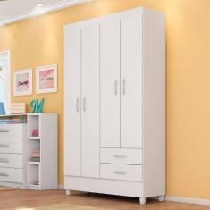 Imagem de Guarda-Roupa Astro 4 Portas Branco/Rosa/Branco - Demóbile