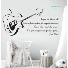 Imagem de Adesivo de parede ana vilela musica violão poema