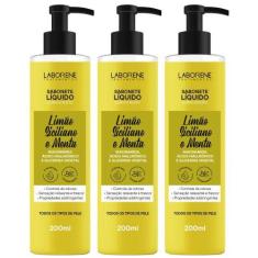 Imagem de 03 Sabonete Líquido Limão Siciliano e Menta Laborene 200ml