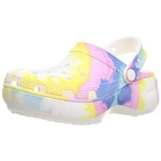 Imagem de Crocs Women's Classic Clog | Platform Shoes, Pastel Tie Dye