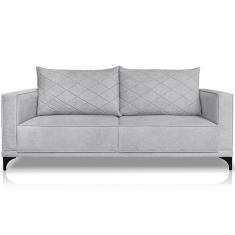 Imagem de Sofa Nori 2 Lugares Pes De Ferro 160cm Linho Boucle 3302 Ezz
