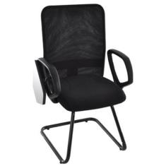 Imagem de Cadeira Diretor Universitária Base Fixa  Linha Tela Mesh Preto - Desig