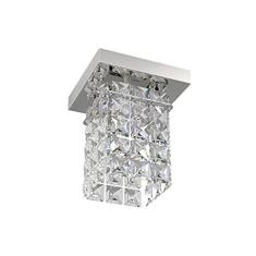 Imagem de Luminária Plafon De Cristal Quadrado 12cm Balcão Bancada Corredor Lavabo