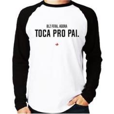 Imagem de Camiseta - Raglan Toca pro pai Manga Longa - Foca na Moda