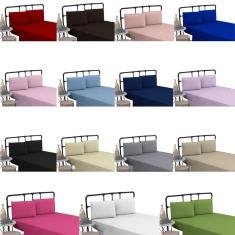 Imagem de Lençol de Cama Solteiro Revenda Sem Elástico Hotel Pousada Cama Box