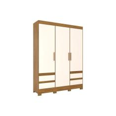 Imagem de Guarda Roupa Solteiro 3 Portas E 4 Gavetas Briz Lema B55 Nature Off White Henn
