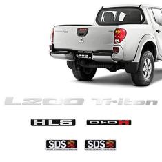 Imagem de Kit Adesivos L200 Triton Hls 2013 Di-dh Sds Emblema Resinado