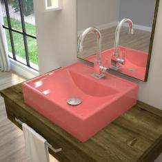 Imagem de Kit Cuba Q39 Com Torneira Luxo 1195 Metal E Válvula Click  1 Pol. 1/2 E Sifão Pvc E Flexivel 