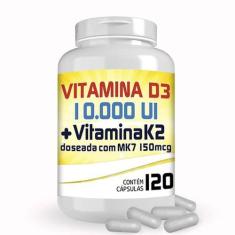 Imagem de Vitamina D3 10.000Ui + Vitamina K2 150Mcg Com 120 Cápsulas - Extra For