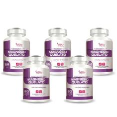 Imagem de 5x Magnésio Quelato 260mg Por Porção 60 Caps Nataly