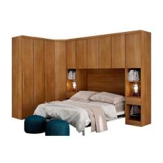 Imagem de Quarto Casal Modulado  Bari 5 Peças Armário Ponte + Closet + 2 Guarda