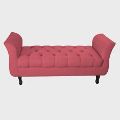 Imagem de Recamier Grecia Decorativa 140cm Suede Vermelho - Montanaris Decor