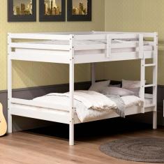 Imagem de Beliche Casal Casal Slim Madeira Maciça Branco Housin