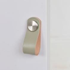 Imagem de Estilo puxadores de móveis de cozinha armário puxa armário armário maçanetas de gaveta de couro prata, cinza claro, 304 prata