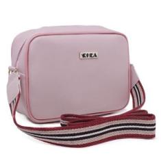 Imagem de Bolsa Feminina Quadrada Bag Ziper Transversal Tiracolo Alça Fixa Espaçosa-Feminino
