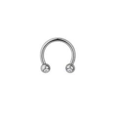 Imagem de Piercing Ferradura com Strass em Aço 8mm