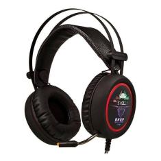 Imagem de Fone de ouvido Gamer Knup KP-401 Preto/Vermelho LED