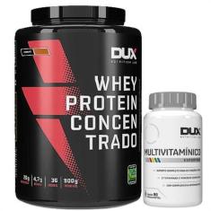 Imagem de Whey Protein Concentrado Dux 900G + Multivitamínico Dux 90 Cápsulas -