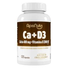 Imagem de Ca + D3 Supl.  Cálcio E Vitamina D3 450Mg 120 Cáps Apisnutri