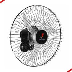 Imagem de Ventilador de parede venti delta oscilante preto com 3 pás 60CM 150W