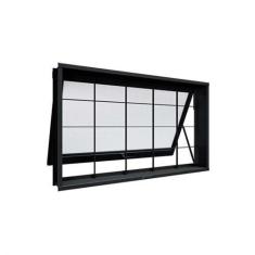 Imagem de Janela Maxim-ar em Aço com Grade Quadriculada 60x80 R120 Tradição - PR