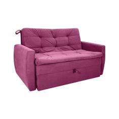 Imagem de Sofá Cama Meg 2 Lugares Veludo Turkey Marsala Matrix