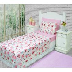 Imagem de Jogo De Lençol De Solteiro Quarto Infantil 3 Pçs Cupcake - Nathalia En