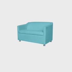 Imagem de Namoradeira Tilla Suede Azul Turquesa - Montanaris Decor