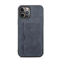 Imagem de Capa carteira de couro fino para iPhone 15 Pro Max 15 Plus 14 13 12 11 Pro Max 13 Pro Slots de cartão capa traseira, cinza escuro, para iPhone 15 Pro