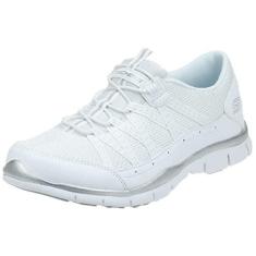 Imagem de Skechers Tênis feminino Gratis-Strolling, Branco/Prata Wsl, 35
